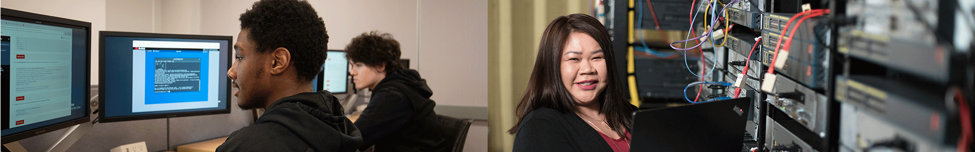 students in tech learning labs