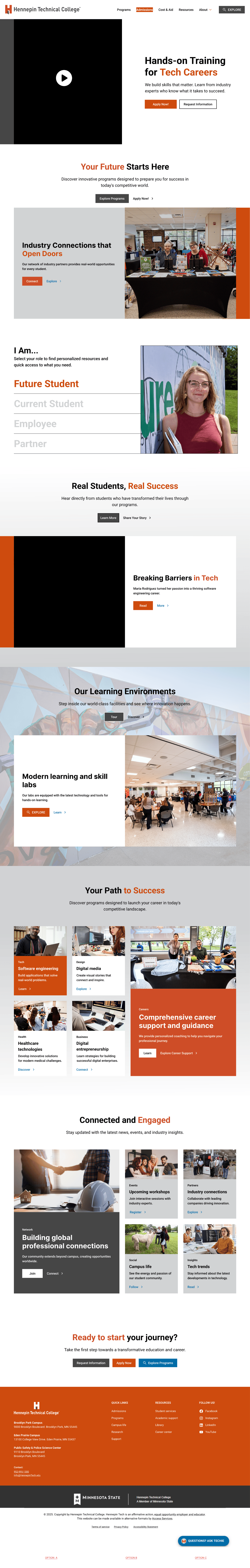 web redesign option 2